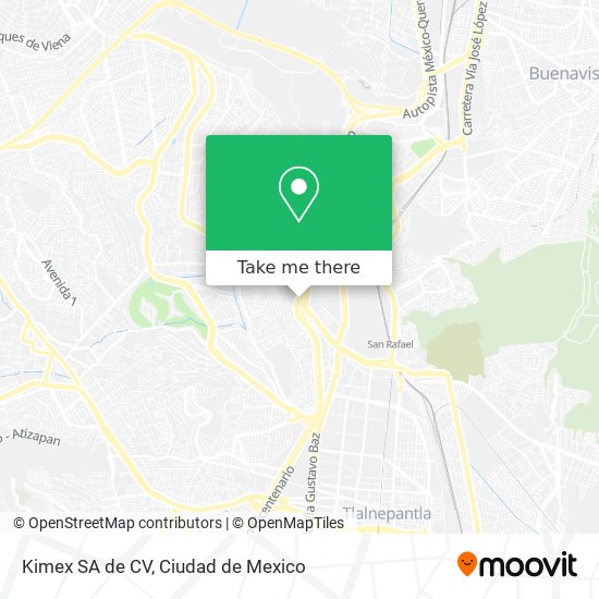 How to get to Kimex SA de CV in Nicolás Romero by Bus or Train?