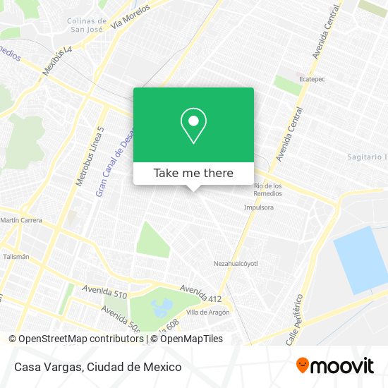Mapa de Casa Vargas