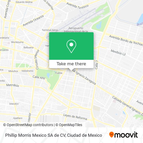 Mapa de Phillip Morris Mexico SA de CV