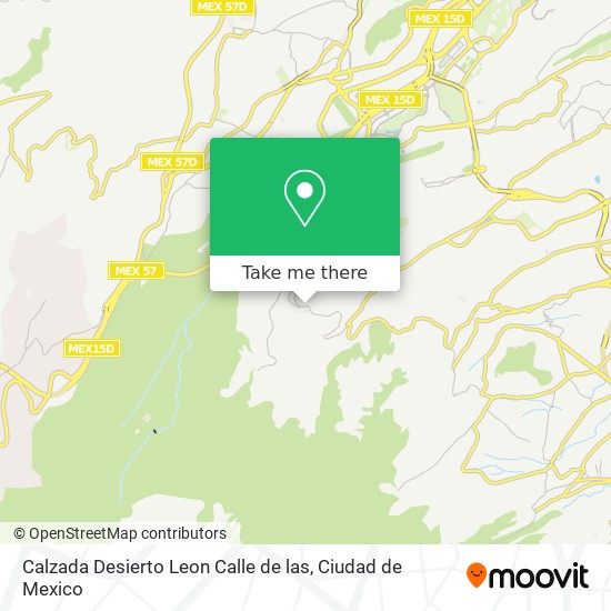 Mapa de Calzada Desierto Leon Calle de las