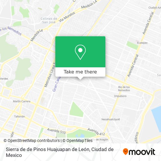 Mapa de Sierra de de Pinos Huajuapan de León