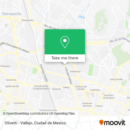 Olivetti - Vallejo map