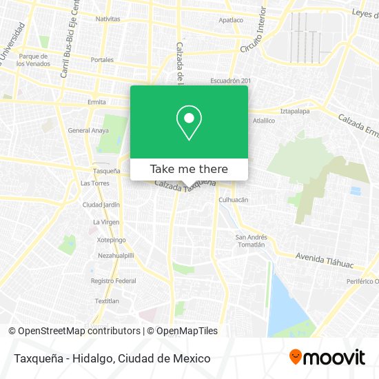 Taxqueña - Hidalgo map
