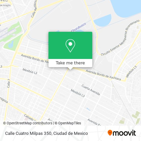 Mapa de Calle Cuatro Milpas 350