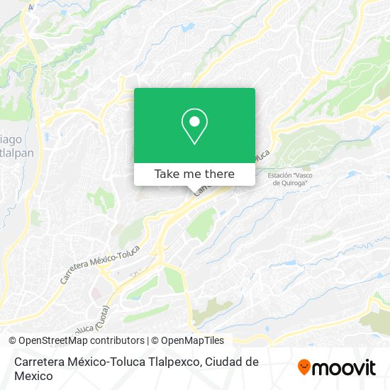 Mapa de Carretera México-Toluca Tlalpexco
