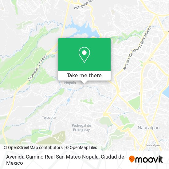 Avenida Camino Real San Mateo Nopala map