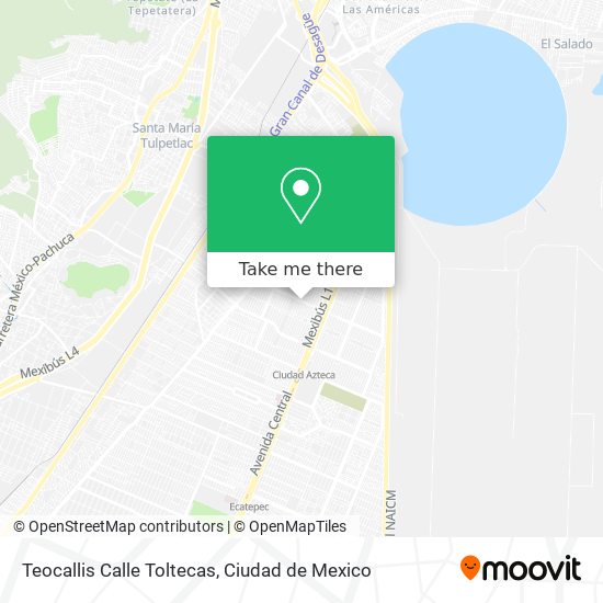 Teocallis Calle Toltecas map