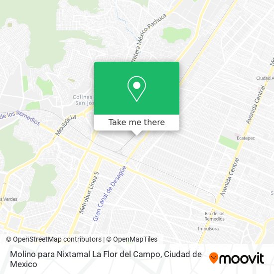 Mapa de Molino para Nixtamal La Flor del Campo