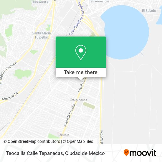 Teocallis Calle Tepanecas map