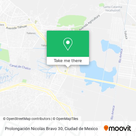 Prolongación Nicolás Bravo 30 map