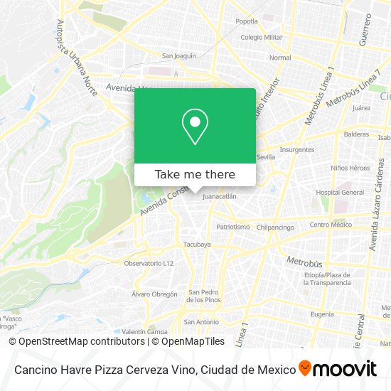 Cancino Havre Pizza Cerveza Vino map