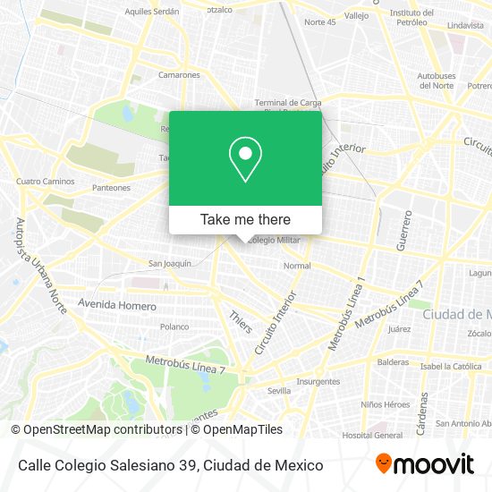 Mapa de Calle Colegio Salesiano 39