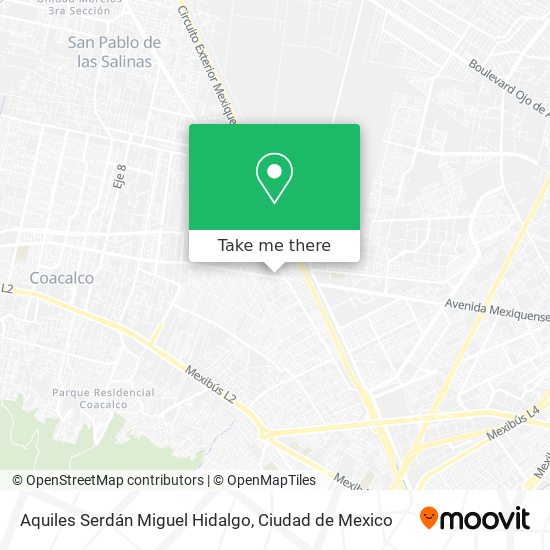 Aquiles Serdán Miguel Hidalgo map