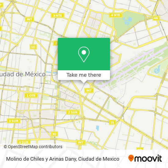 Molino de Chiles y Arinas Dany map