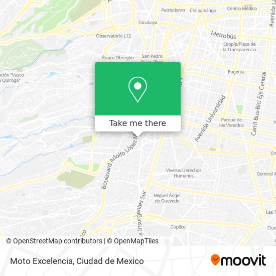 Moto Excelencia map