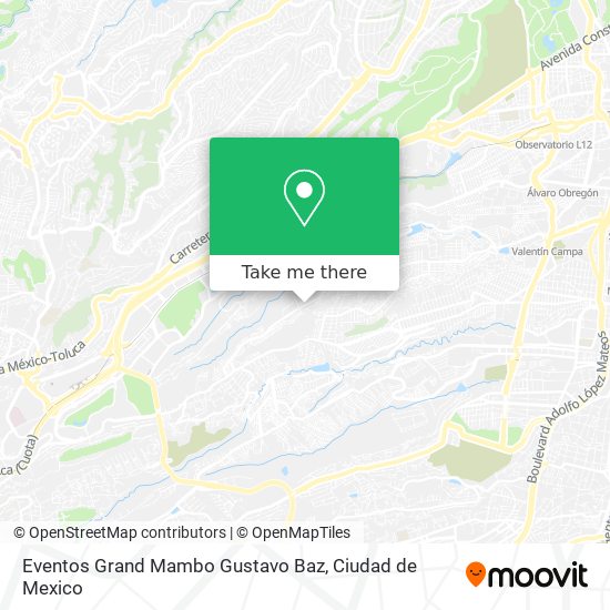 Eventos Grand Mambo Gustavo Baz map