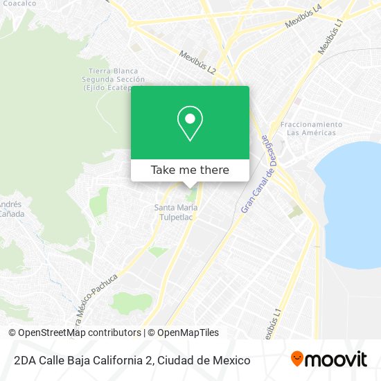2DA Calle Baja California 2 map