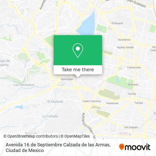 Avenida 16 de Septiembre Calzada de las Armas map