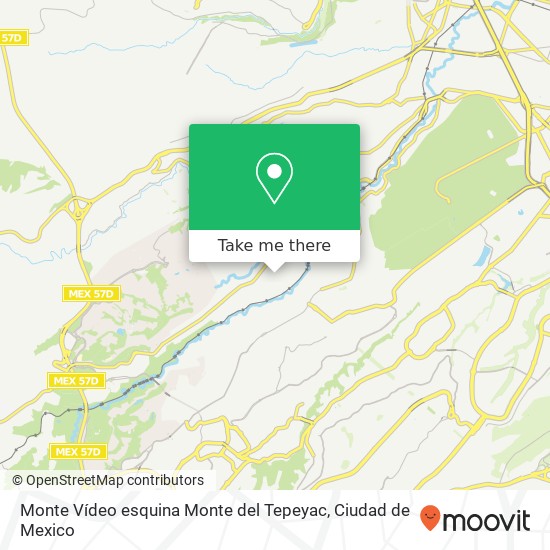 Mapa de Monte Vídeo esquina Monte del Tepeyac, Ejido San Bartolomé Coatepec