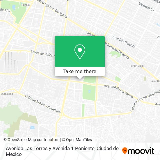 Avenida Las Torres y Avenida 1 Poniente map