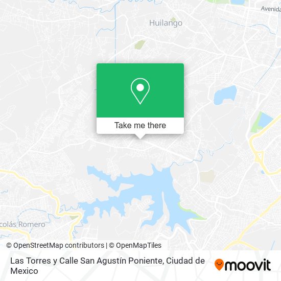 Las Torres y Calle San Agustín Poniente map