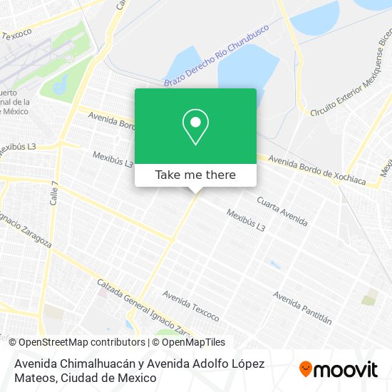 Mapa de Avenida Chimalhuacán y Avenida Adolfo López Mateos