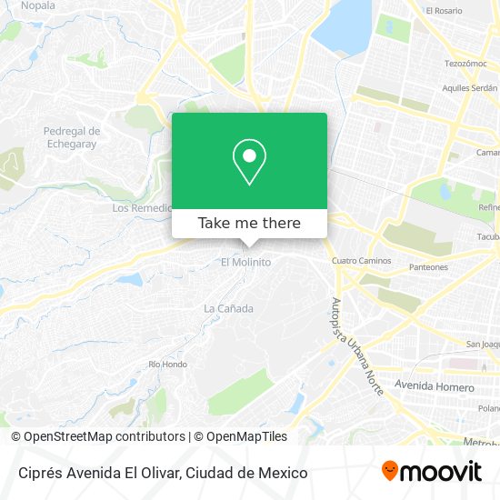 Ciprés Avenida El Olivar map
