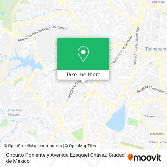 Circuito Poniente y Avenida Ezequiel Chávez map