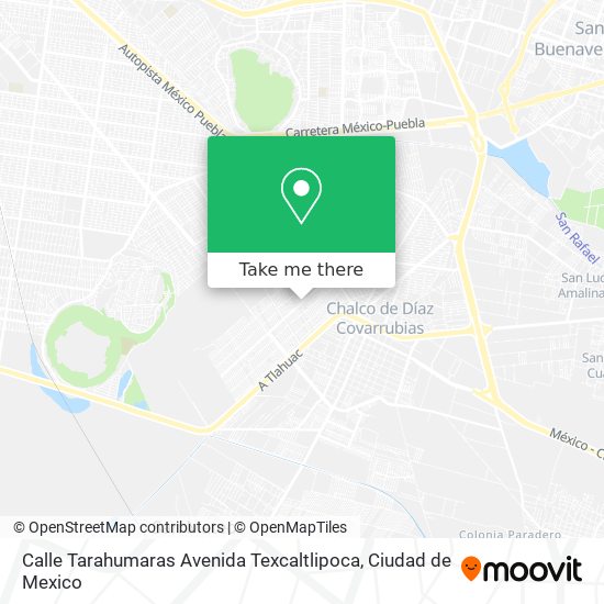 Mapa de Calle Tarahumaras Avenida Texcaltlipoca