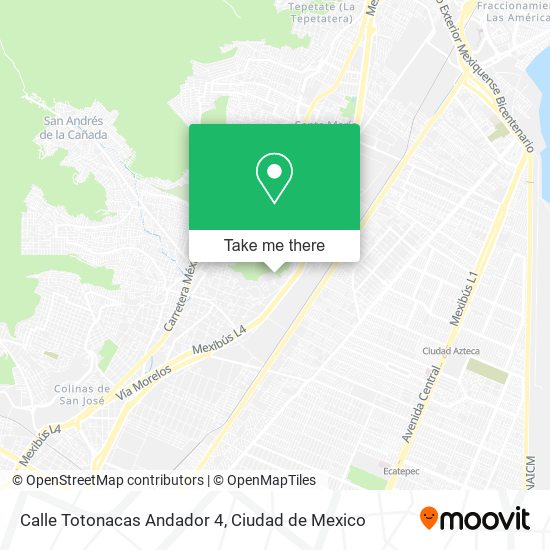 Calle Totonacas Andador 4 map