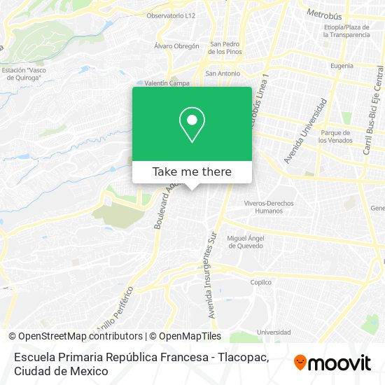 Escuela Primaria República Francesa - Tlacopac map