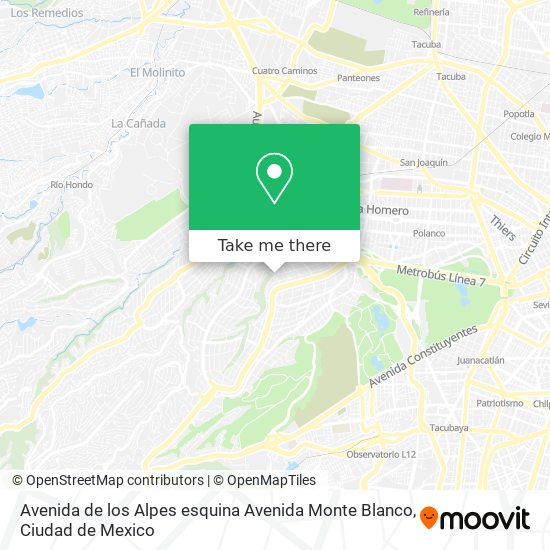 Avenida de los Alpes esquina Avenida Monte Blanco map