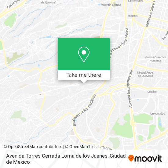 Avenida Torres Cerrada Loma de los Juanes map