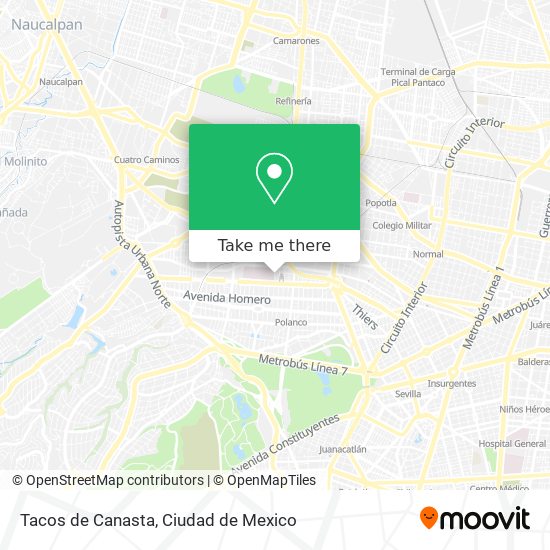 Tacos de Canasta map