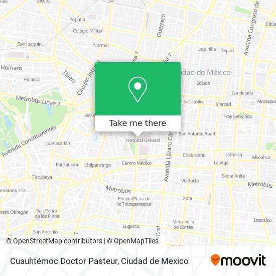 Mapa de Cuauhtémoc Doctor Pasteur