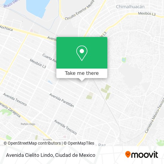 Mapa de Avenida Cielito Lindo