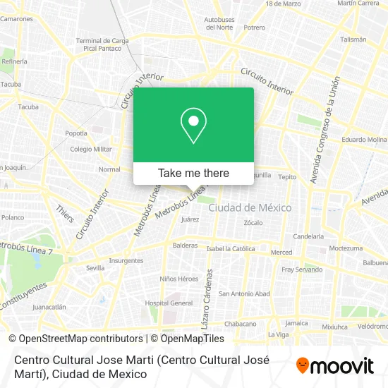 Mapa de Centro Cultural Jose Marti (Centro Cultural José Martí)
