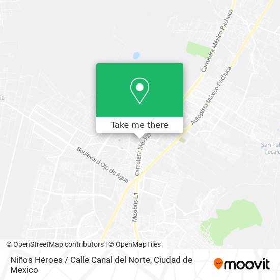 Mapa de Niños Héroes / Calle Canal del Norte