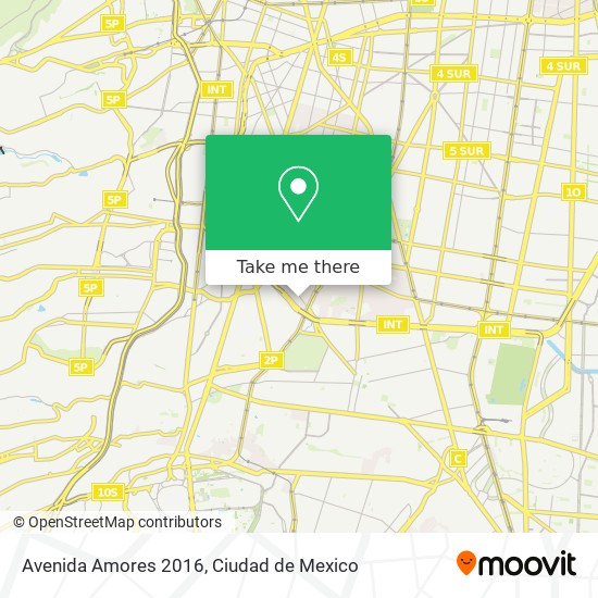 Avenida Amores 2016 map