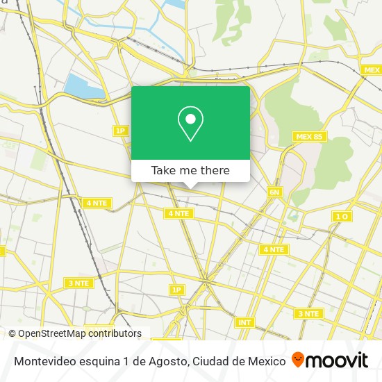 Montevideo esquina 1 de Agosto map