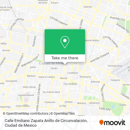 Mapa de Calle Emiliano Zapata Anillo de Circunvalación