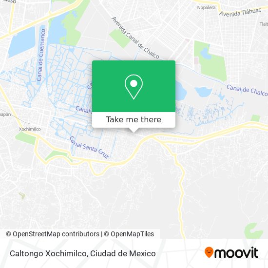 Caltongo Xochimilco map