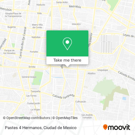 Pastes 4 Hermanos map