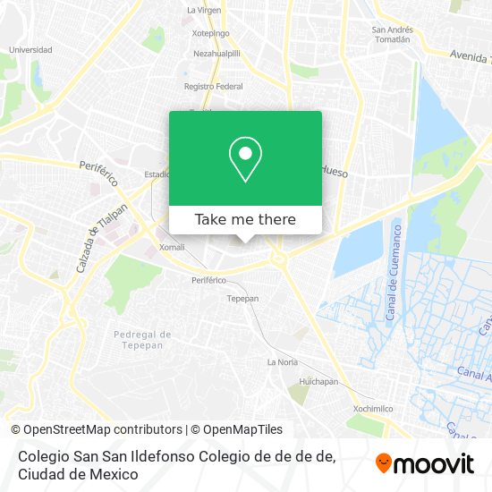 Mapa de Colegio San San Ildefonso Colegio de de de de