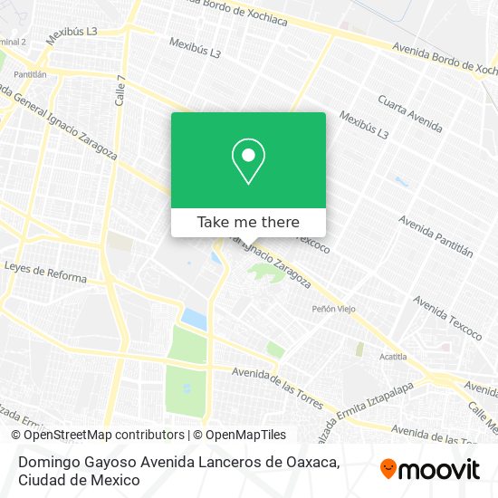 Mapa de Domingo Gayoso Avenida Lanceros de Oaxaca