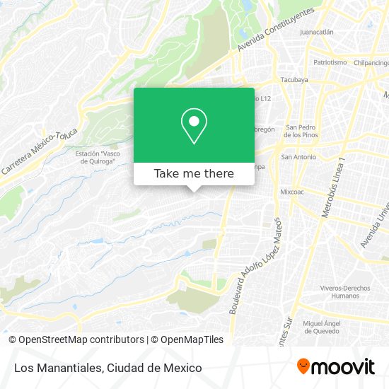 Los Manantiales map