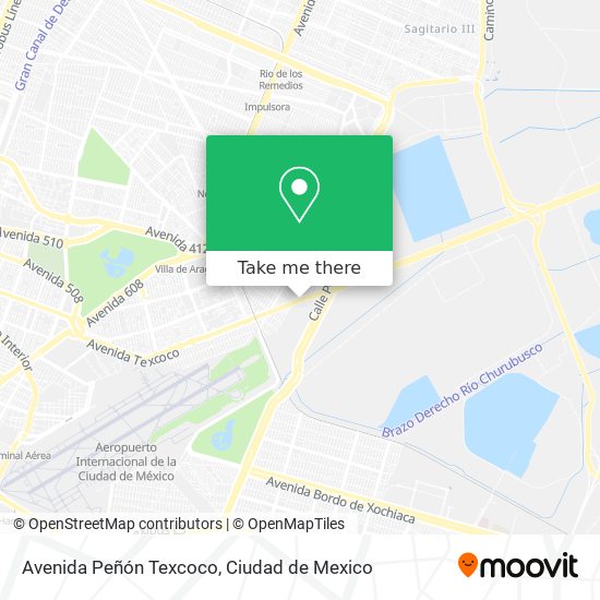 Avenida Peñón Texcoco map