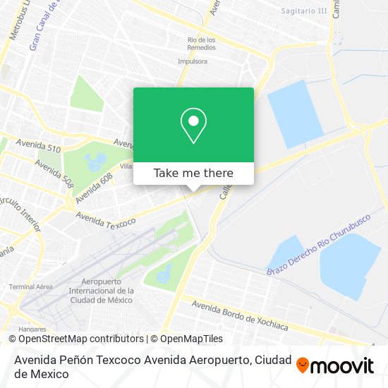 Avenida Peñón Texcoco Avenida Aeropuerto map