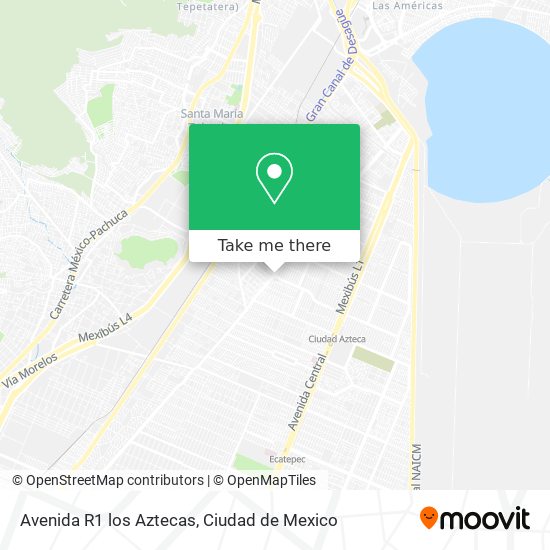 Avenida R1 los Aztecas map