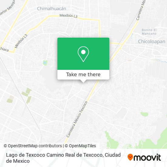 Mapa de Lago de Texcoco Camino Real de Texcoco